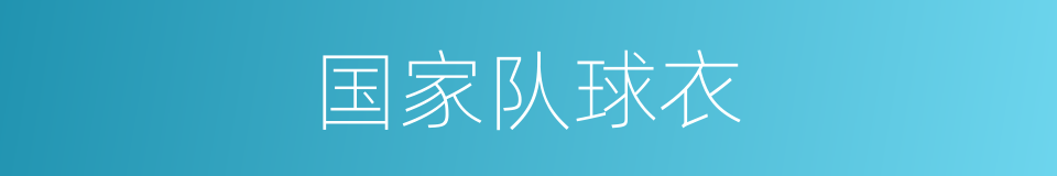 国家队球衣的同义词