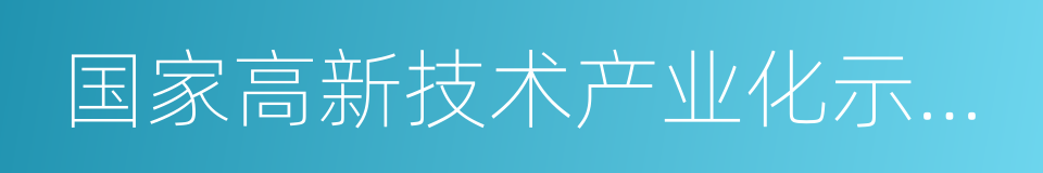 国家高新技术产业化示范工程的同义词