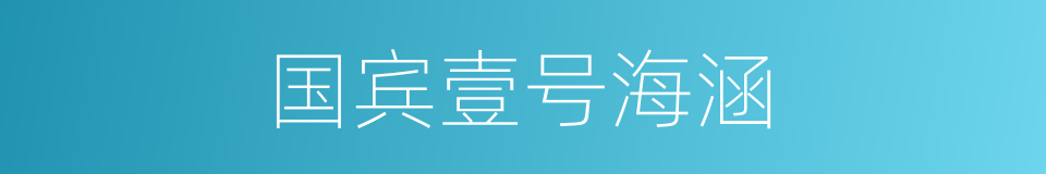 国宾壹号海涵的同义词