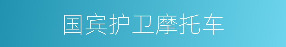 国宾护卫摩托车的同义词