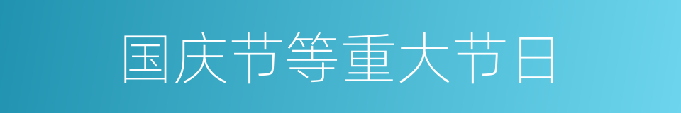 国庆节等重大节日的同义词