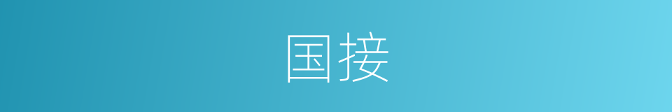 国接的同义词