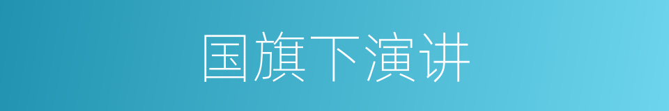 国旗下演讲的同义词