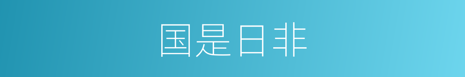 国是日非的意思