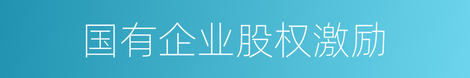 国有企业股权激励的同义词