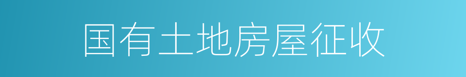 国有土地房屋征收的同义词