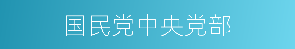 国民党中央党部的同义词