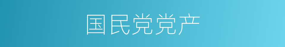 国民党党产的同义词