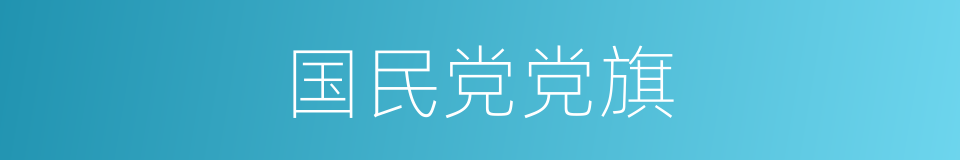 国民党党旗的同义词