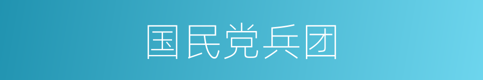 国民党兵团的同义词