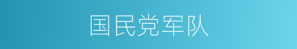 国民党军队的同义词