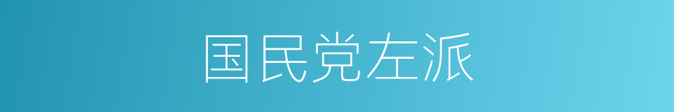 国民党左派的同义词