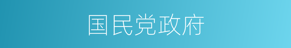 国民党政府的同义词