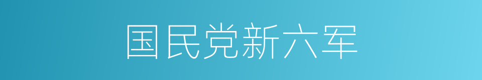 国民党新六军的同义词