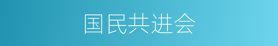 国民共进会的同义词