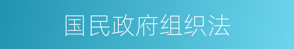 国民政府组织法的同义词