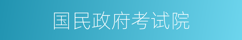 国民政府考试院的同义词