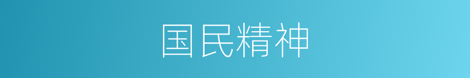 国民精神的同义词