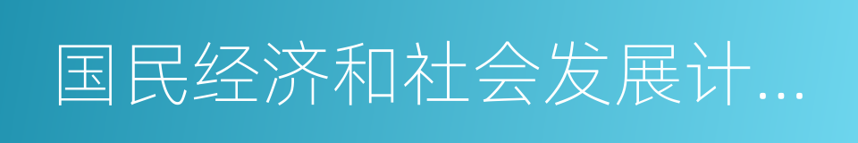 国民经济和社会发展计划报告的同义词