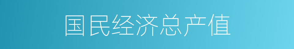 国民经济总产值的同义词