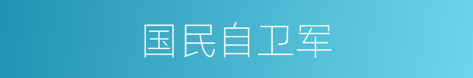 国民自卫军的同义词