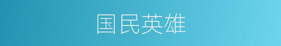 国民英雄的同义词