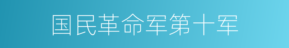 国民革命军第十军的同义词