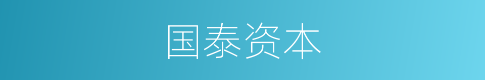 国泰资本的同义词