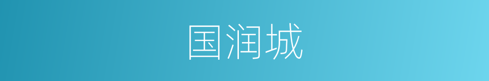 国润城的同义词