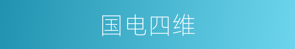 国电四维的同义词