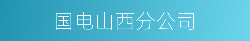 国电山西分公司的同义词