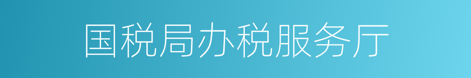 国税局办税服务厅的同义词