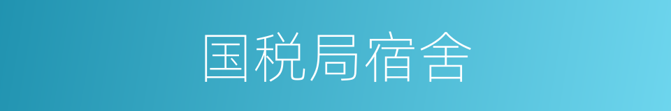 国税局宿舍的同义词