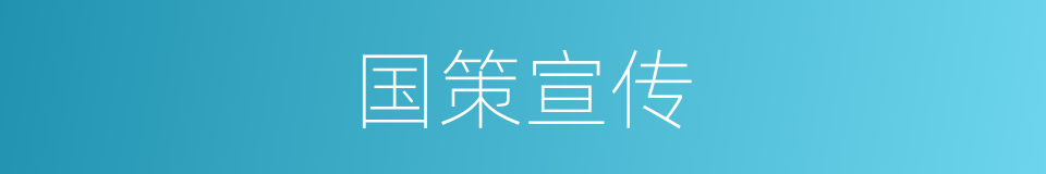 国策宣传的同义词