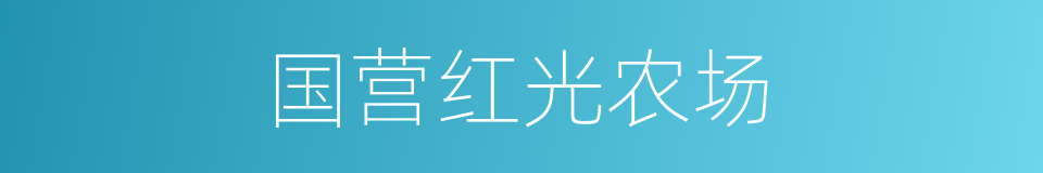 国营红光农场的同义词