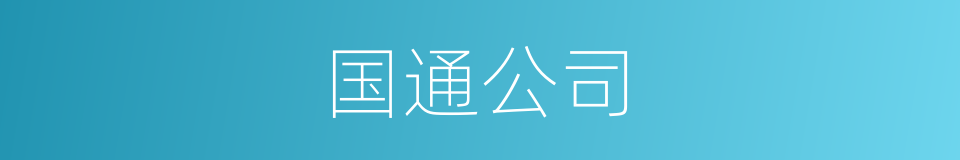 国通公司的同义词