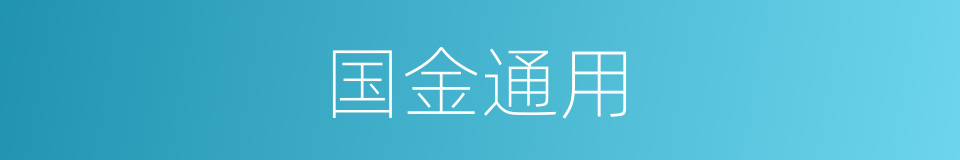 国金通用的同义词