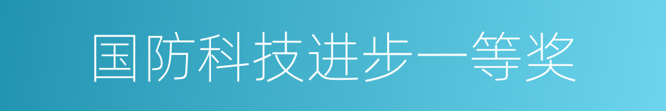 国防科技进步一等奖的同义词