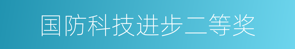 国防科技进步二等奖的同义词