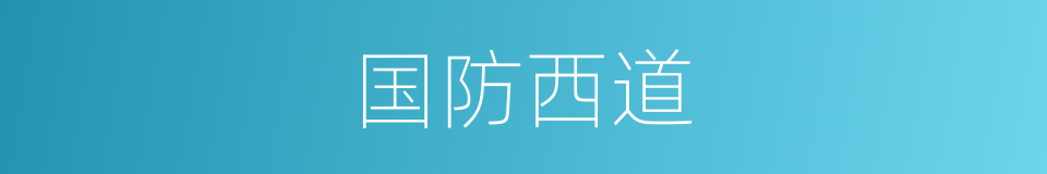国防西道的同义词