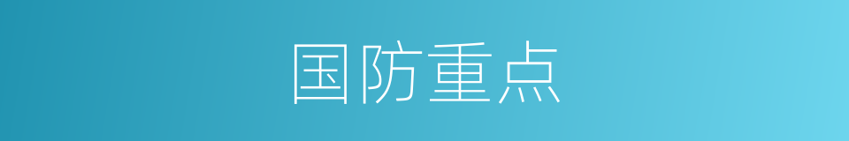 国防重点的同义词