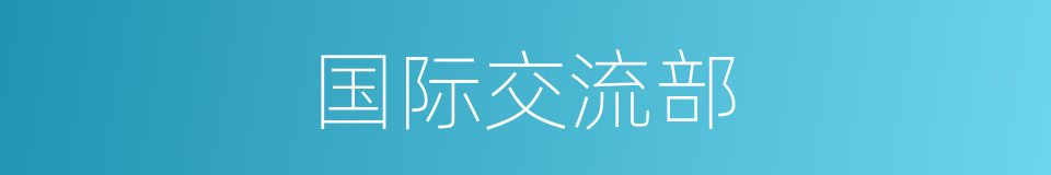 国际交流部的同义词