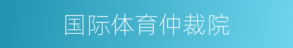 国际体育仲裁院的同义词