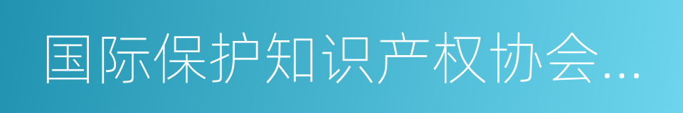 国际保护知识产权协会中国分会的同义词