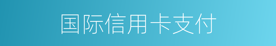 国际信用卡支付的同义词