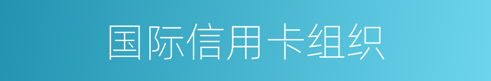 国际信用卡组织的同义词