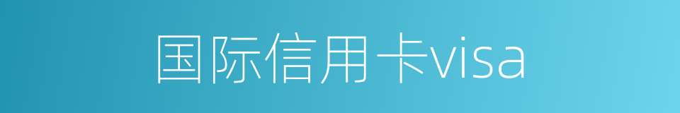 国际信用卡visa的同义词