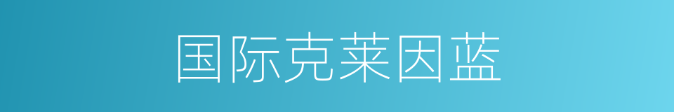 国际克莱因蓝的同义词