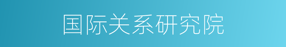 国际关系研究院的同义词