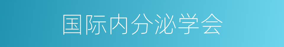 国际内分泌学会的同义词